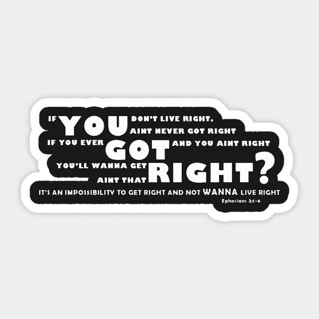 You Got Right? white letter Sticker by rareclass